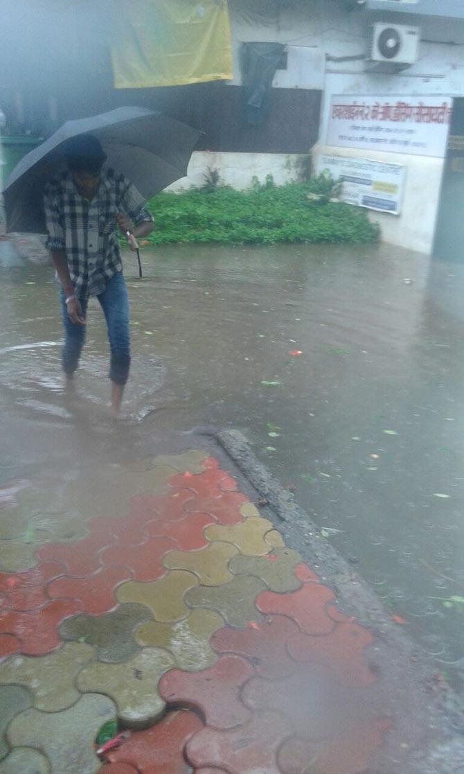 Flooding at Four Bungalows area in Andheri