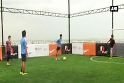 Sports enthusiast creates terrace soccer ground in Hyderabad