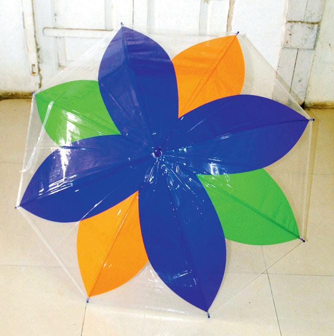 Multi-coloured fashion umbrella