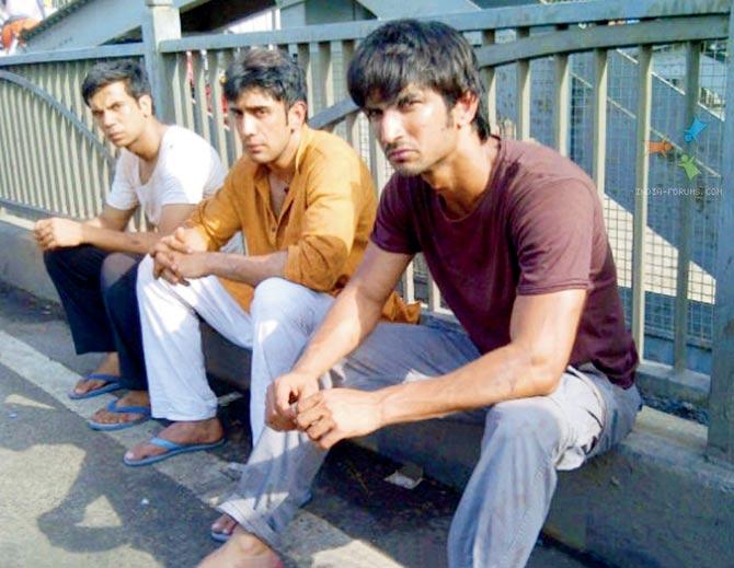 From left: Rajkummar Rao, Amit Sadh and Sushant Singh Rajput were made to spend a lot of time with each other so that their camaraderie in Kai Po Che could appear natural