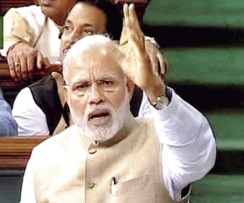 Modi’s budget speeches in both the houses have been remarkable in their content and delivery. Never has a budget speech been so interesting as this one. There was none of the dryness of statistics, jargon and vague promises. Here was a man laying down the future in simple terms. Pic/PTI