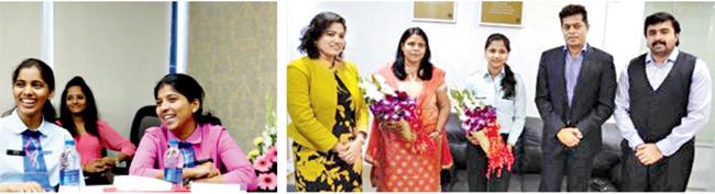 (From L to R) Saroj Pande, Pratiksha Ambole, Preeti Kumari and Sushma Karad were recently felicitated at a city event for braving the odds and taking a path less travelled