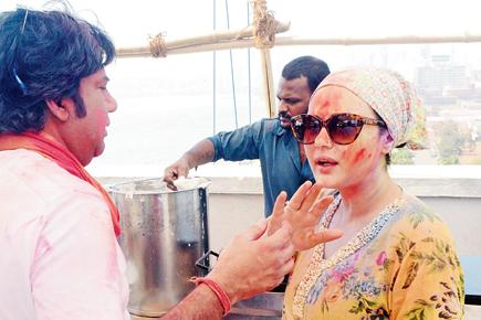 Spotted: Preity Zinta at a Holi bash