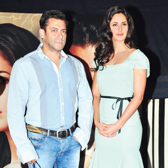 Salman Khan (left) teamed up with his ex Katrina Kaif in Ek Tha Tiger (2012)