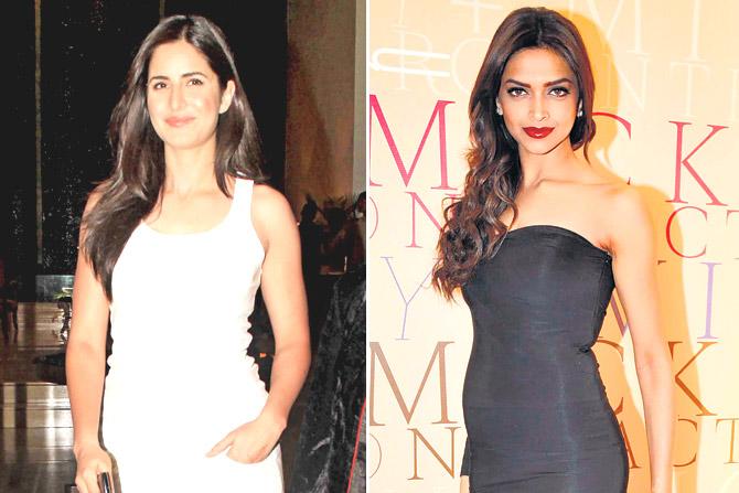 Deepika Padukone (left) and Katrina Kaif (right)