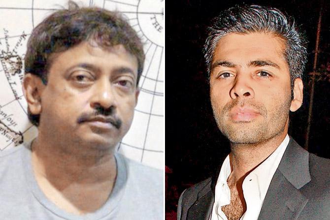 Ram Gopal Varma (left) had an online spat with Karan Johar (top) after the latter’s 2010 film My Name is Khan was released