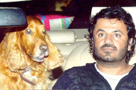 Vikas Bahl brings his pet dog to the screening of 'NH10'