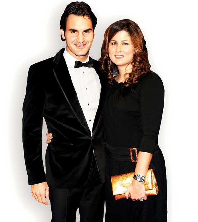 Roger Federer and wife Mirka Vavrinec. Pics/Getty Images