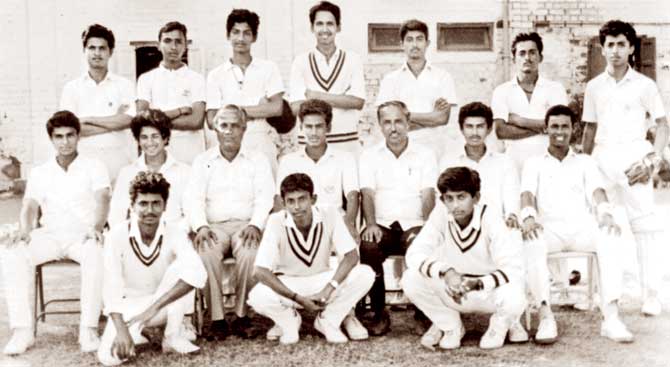 Sangram Bhosale is standing third from left in this Mumbai under-17 team photograph shot at Baroda in 1987.Paras Mhambrey is to Bhosale