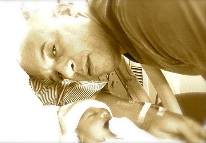 Vin Diesel with his third baby