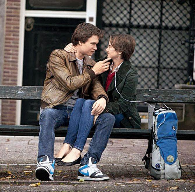 Ansel Elgort and Shailene Woodley in a still from 