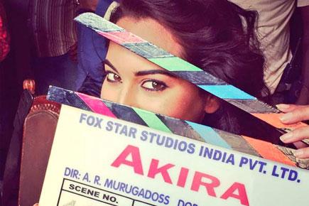 Sonakshi Sinha on sets of her action thriller 'Akira'