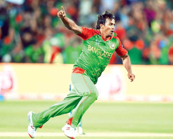 Rubel Hossain celebrates Bangladesh