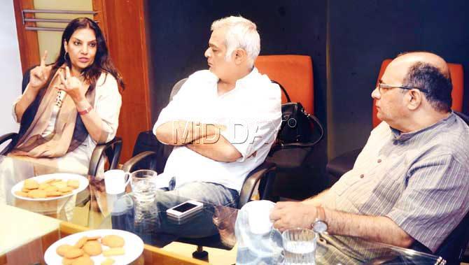 Shabana Azmi, Hansal Mehta and Chandraprakash Dwivedi					 