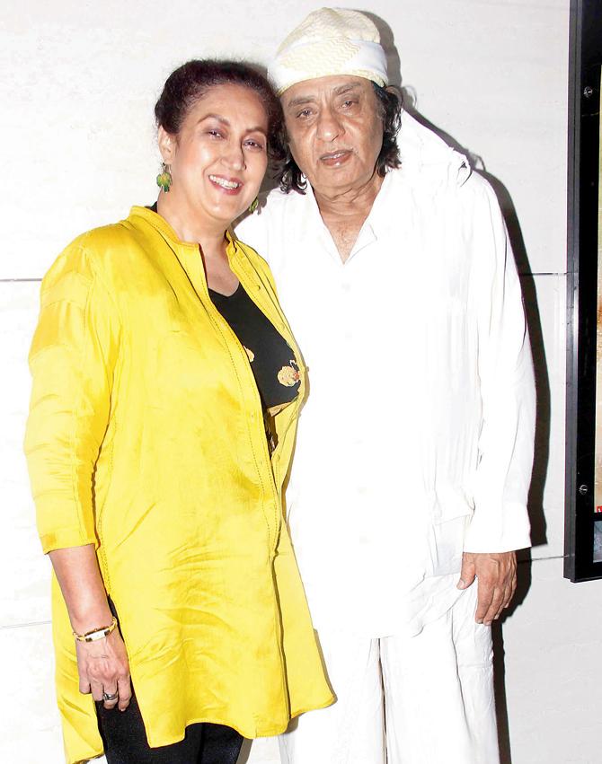 Ranjeet with his wife, Aloka Bedi 