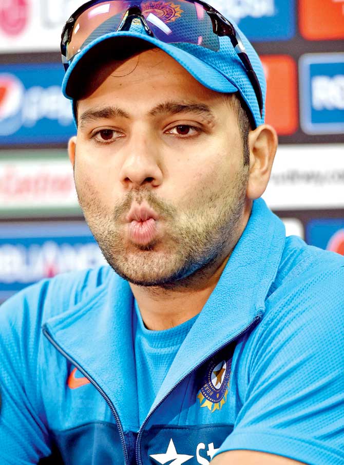Rohit Sharma interacts with media in Sydney yesterday. Pic/AFP