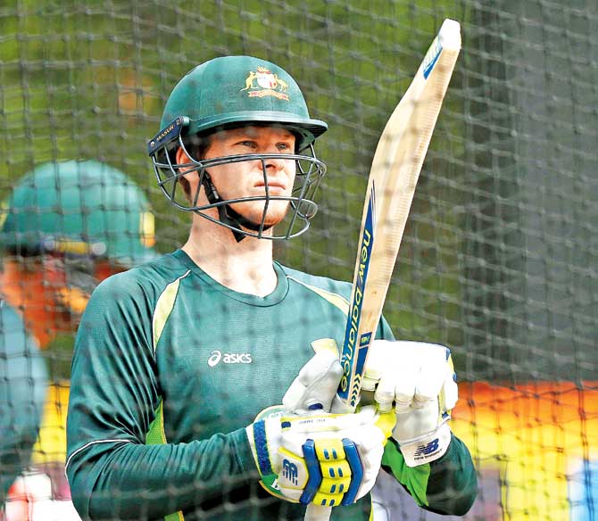Steve Smith in a net session at Sydney Cricket Ground on Tuesday. Pic/Getty Images