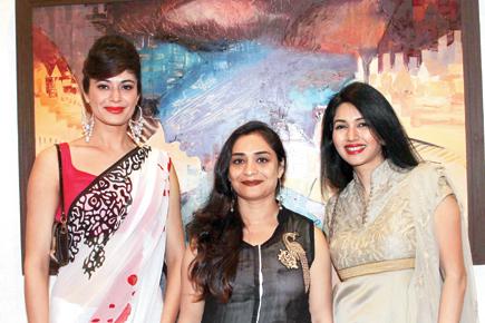 Pooja Batra and Deepti Bhatnagar at an art preview in Worli
