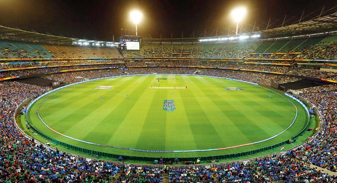 A general view of the 2015 World Cup quarter-final match between India and Bangladesh at the Melbourne Cricket Ground on March 19. PIC/GETTY IMAGES