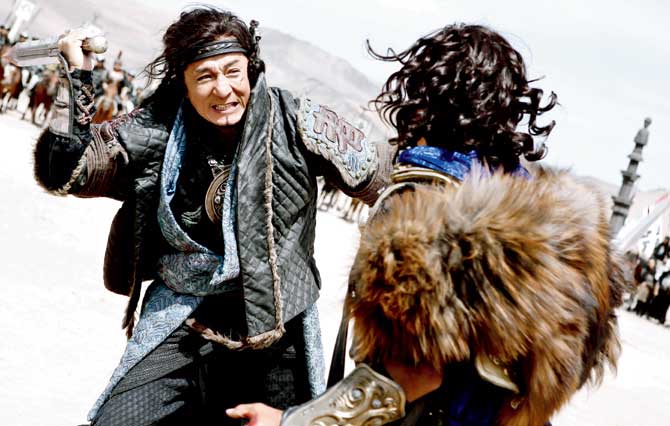 A still from Dragon Blade where Chan plays a commander