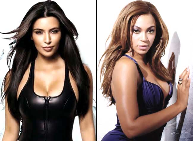 Kim Kardashian and Beyonce Knowles