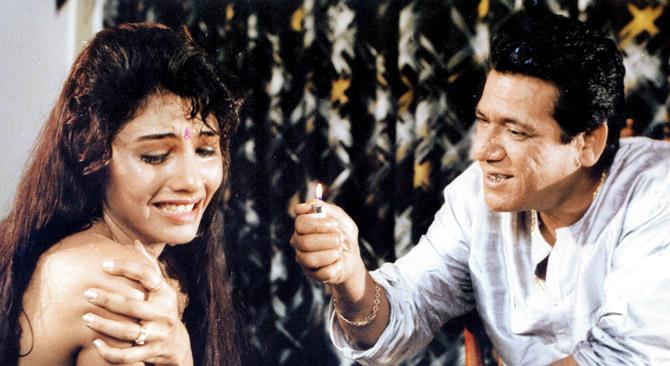Somy and Om Puri in a still from the 1997 film Chupp