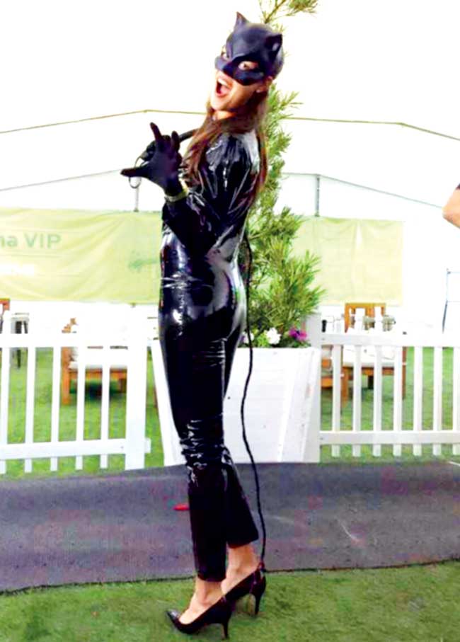 A picture Ivanovic shared on Twitter of her wearing a Catwoman dress