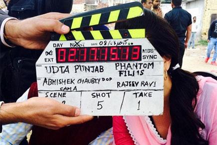 Kareena Kapoor Khan, Diljit Dosanjh on the sets of 'Udta Punjab'