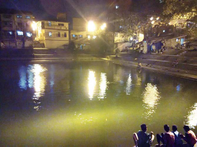 Lights were put up near the tank after Addl Municipal Commissioner SVR Srinivas visited it and pointed out that the lighting wasn’t proper