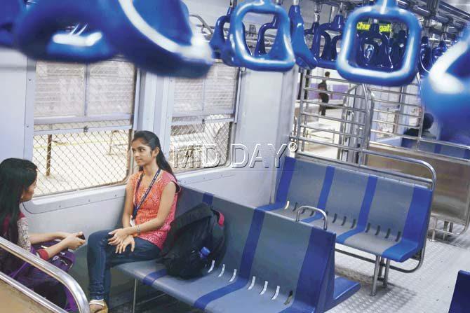 The new Bombardier trains on the Western Railway seem to have become a favourite with commuters. Pic/Atul Kamble