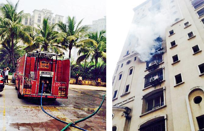 Dosti Acres Complex in Wadala saw a fire yesterday
