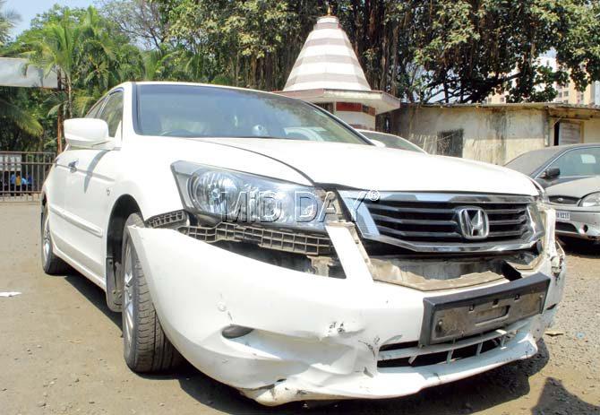 Geeta Kapur’s damaged Honda Accord