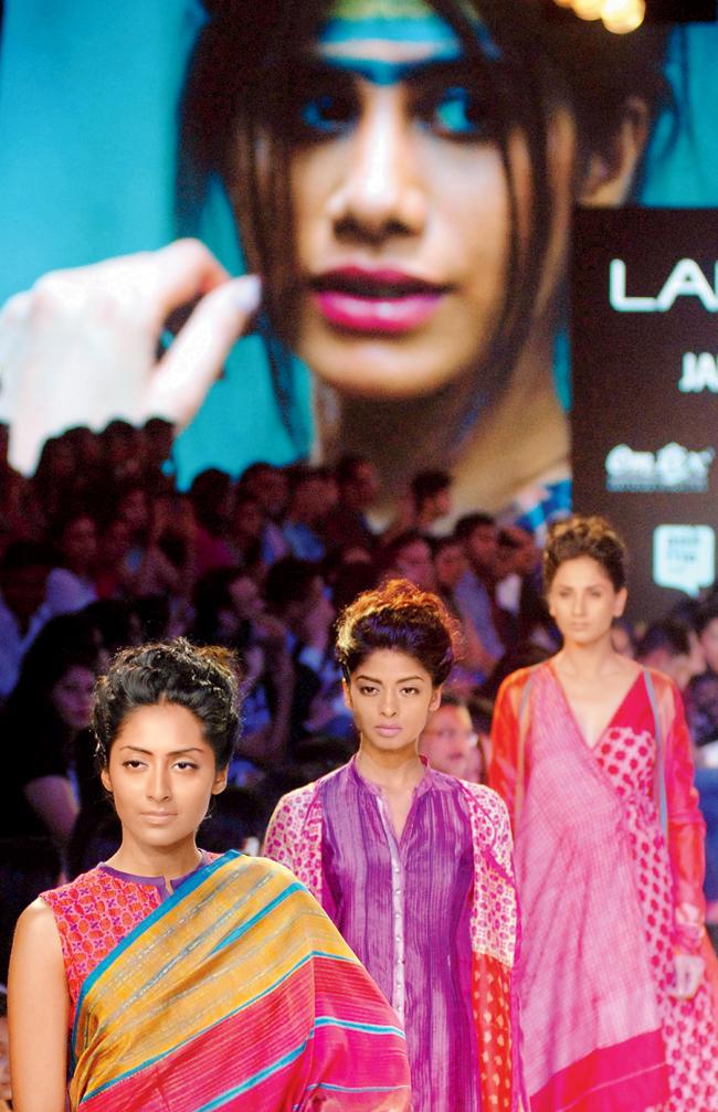 India’s weaving traditions were on display at Krishna Mehta’s show