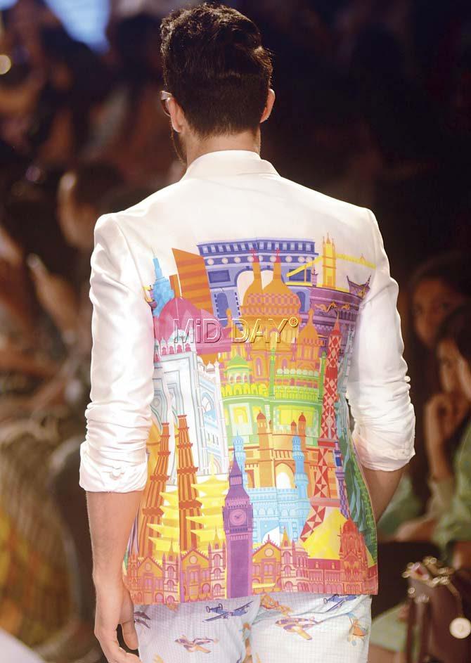 We loved this jacket with monuments from across the world