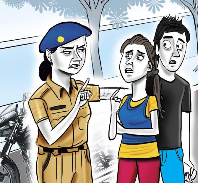 When the girl refused, he approached a female beat marshal, who also tried to convince the girl