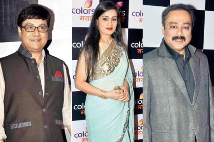 Marathi film stars attend the launch of a Marathi channel 