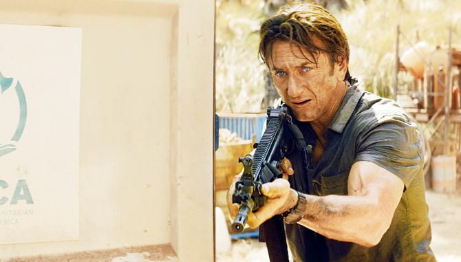 Sean Penn in a scene from The Gunman