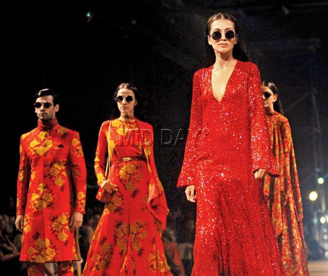The 1970s were seemed to rule the roost for Sabya’s show.