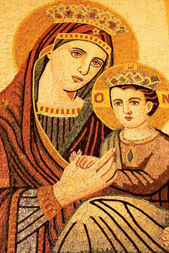 Intricate mosaics at Madaba