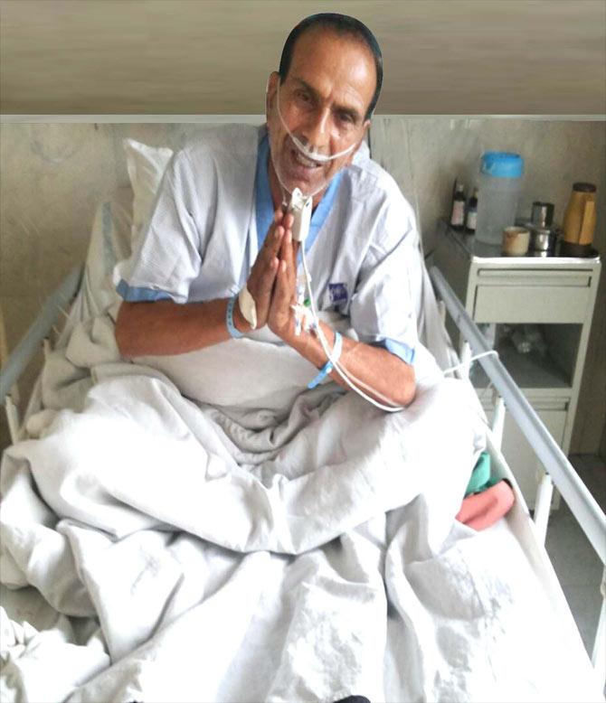 Patient Bhim Singh after the surgery. Pic/IANS