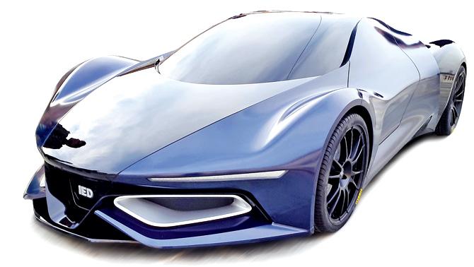 Not the batmobile: The IED Syrma hybrid supercar is a concept focused on safety and created at the request of Italian motoring publication Quattroruote.