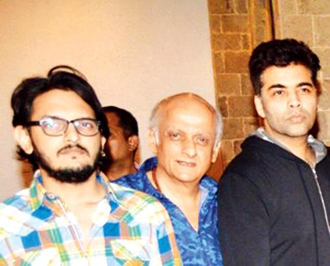 Vishesh Bhatt, Mukesh Bhatt and Karan Johar