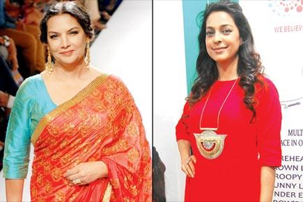 Was Shabana upset with Juhi for spending too much time on make-up?