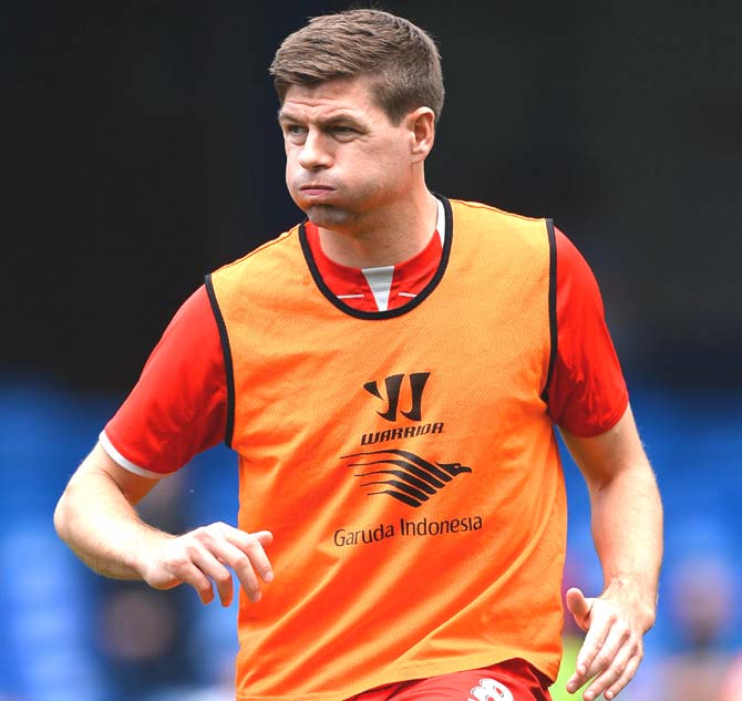 Steven Gerrard. Pic/AFP