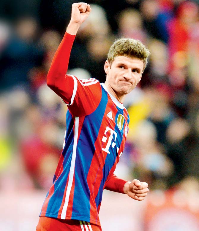 Bayern Munich forward Thomas Müller. Pic/AFP