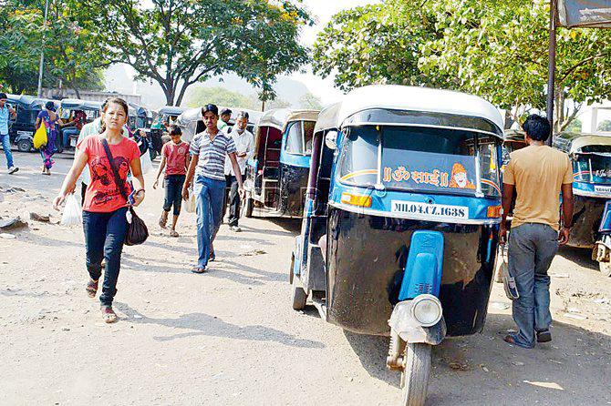 AUTO INCORRECT: Passengers see red over the black-and-blue rickshaws.
