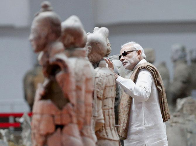 PM Narendra Modi visits Terracotta Warriors Museum in Xi