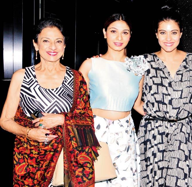 Tanuja, Tanishaa Mukerji and Kajol