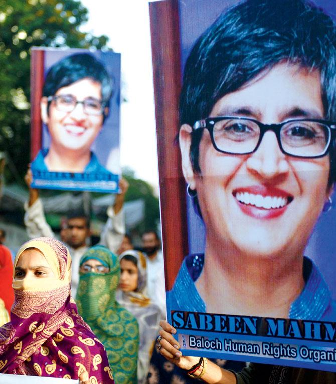 Pakistani activists protest against Sabeen Mahmud