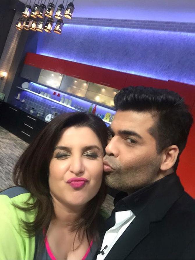 Farah Khan shared this picture while tweeting birthday wishes to Karan Johar. Picture courtesy: Farah Khan